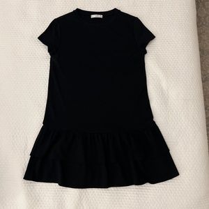 Mango Black Ruffles Hem Dress Size 8